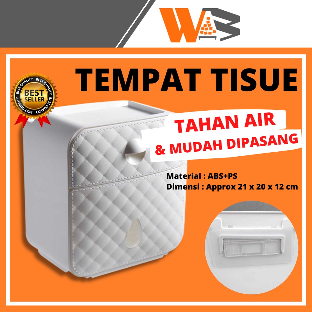 COD Kotak Tisu Storage Toilet Paper Dispenser Double Layer Tempat Tissue Toilet D51 Kotak Tisu WC Tempel Tissue Box Kamar Mandi