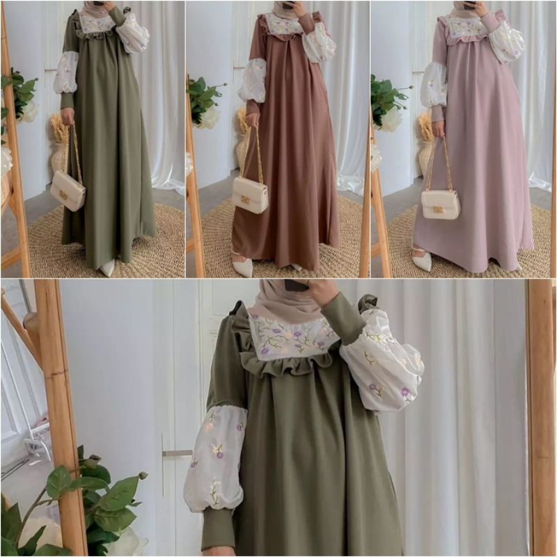 gamis muslim//maxi dress//dress muslim//maxi gamis terbaru//gamis bordir//gamis wanita terlaris//max