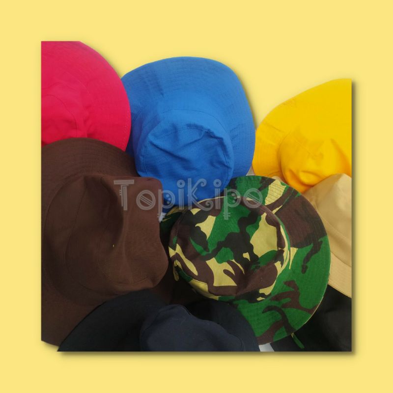 TOPI RIMBA GUNUNG LAPANGAN OUTDOOR HIKING PECINTA ALAM 9 VARIASI WARNA