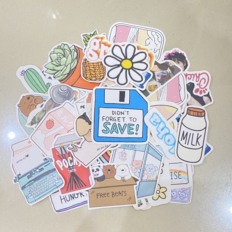 (MIN ORDER 10) STICKER / STIKER RANDOM LUCU MURAH SATUAN ECER AESTHETIC