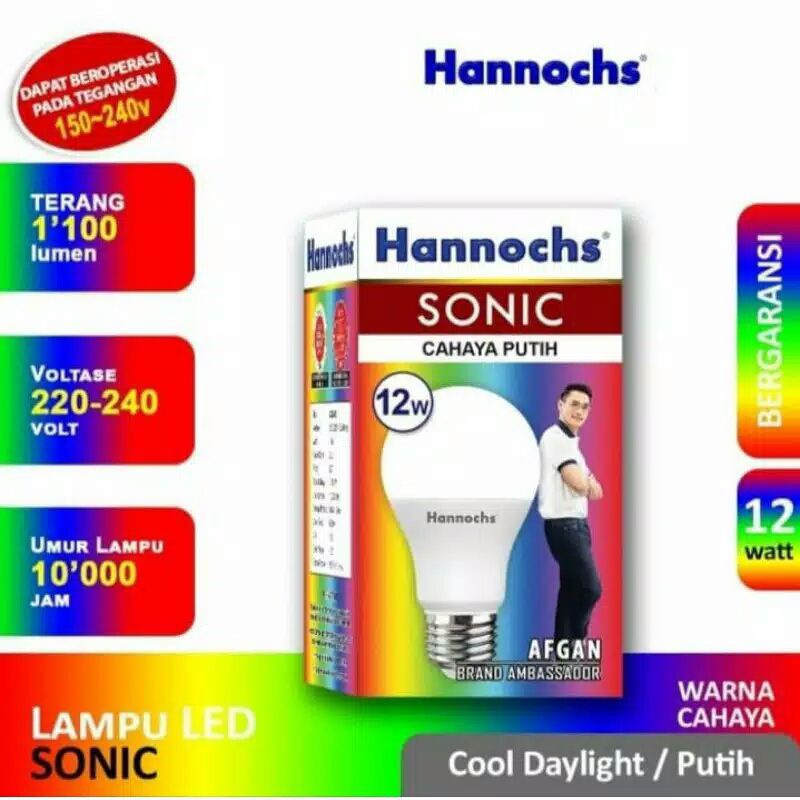 Lampu Led Hannochs 3w/3 Watt 5w/5 Watt 7w/7 Watt 9w/9 Watt 12w/12 Watt 15w/15 Watt SONIC / Bolam