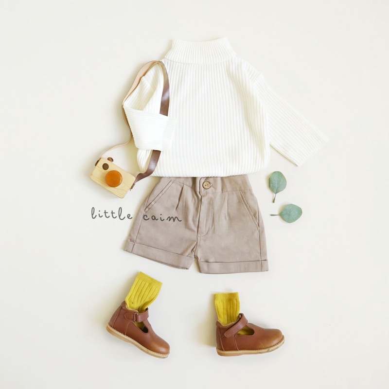 LITTLECAIM - MOKA BASIC PANTS | chinos anak | celana pendek chinos | celana anak unisex