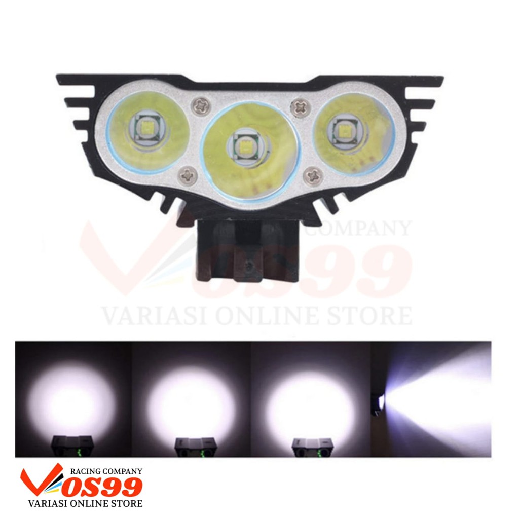 Lampu Tembak LED Motor / Lampu Tembak Sorot Owl Cree LED 3 Mata