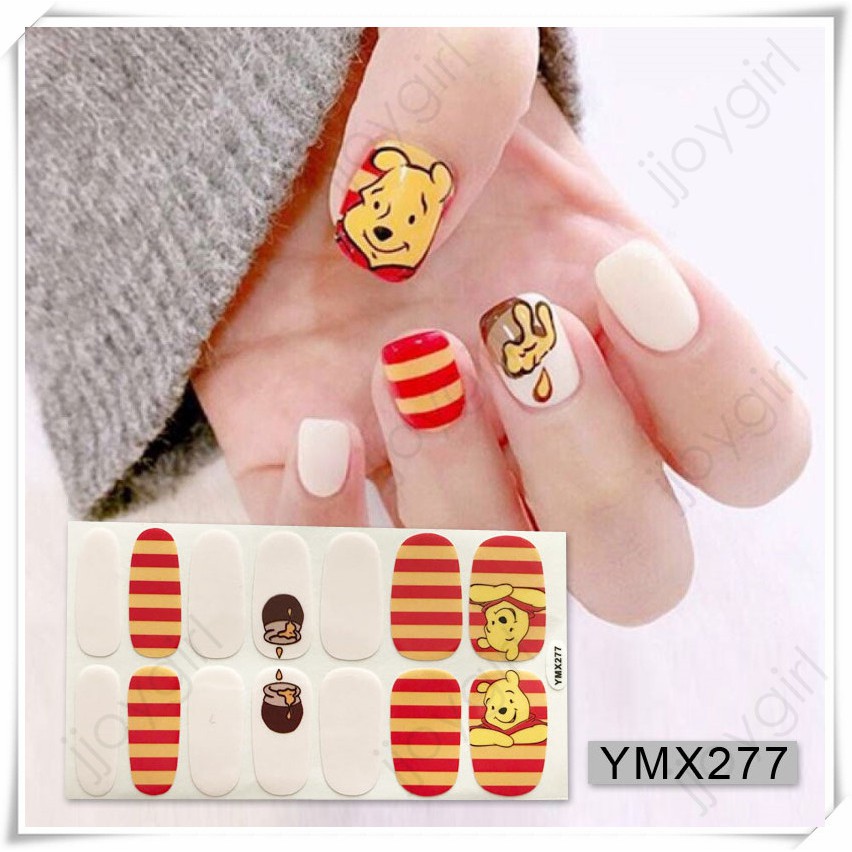 &lt;Jjoygirl&gt;YMX Nail Sticker Motif / Sticker Kuku / Stiker Kuku / Nail Stiker Glitter / Stripes Design