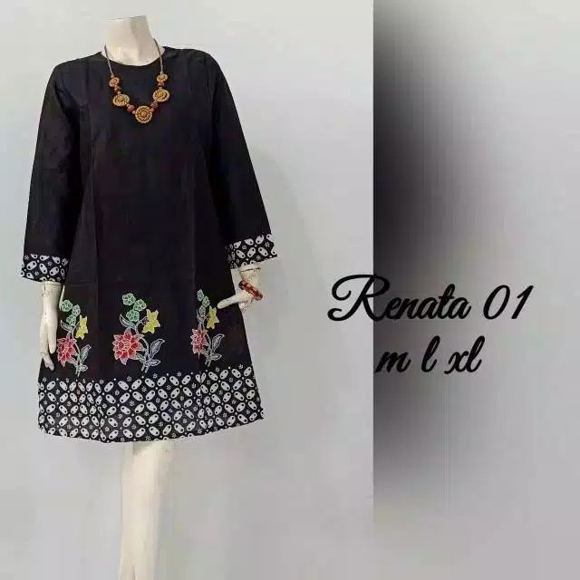 [ Sale ] Atasan Batik Tunik Cantik Seragam Kondangan Formal M L Xl