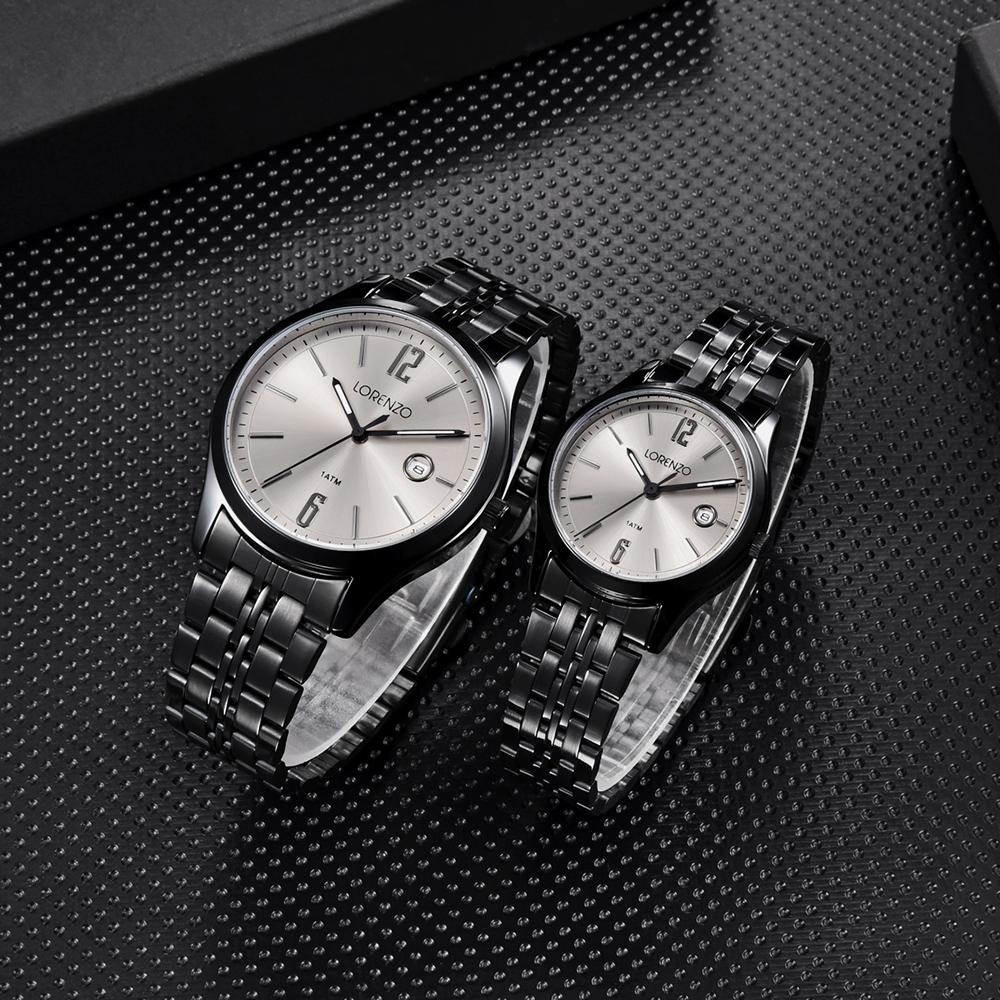 JAM TANGAN LORENZO ORiginal R-5104M &amp; R-5104LCouple diameter 40mm &amp; 32mm/ JAM TANGAN LORENZO COUPLE BIJIAN CEWEK COWOK LORENZO