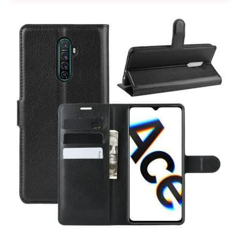 REALME X2 PRO Flip Cover Wallet Leather Case Classic 1652 - Hitam