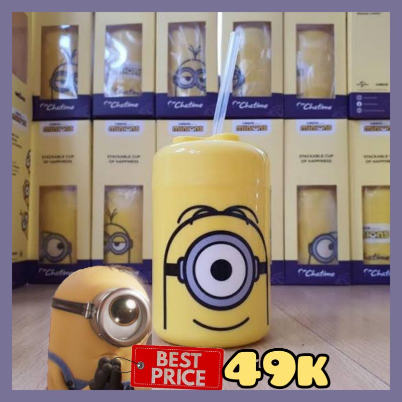 0Tumbler Chatime x Minions Stackable Cup Minions Chatime Tumbler stackable cup of happines Stuart mi