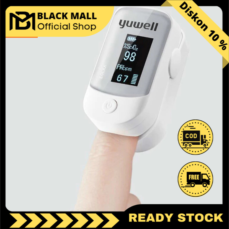 Xiaomi Yuwell Alat Pengukur Detak Jantung Kadar Oksigen Fingertip Pulse Oximeter - YX303 - White