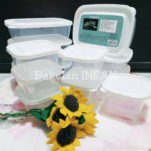 Frenzy Food Container Putih toples set tempat makan 