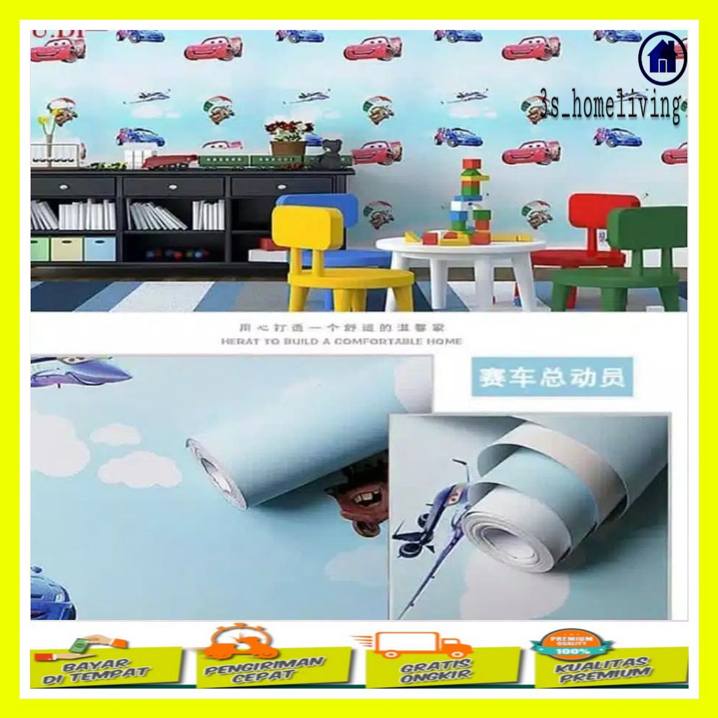 (COD) Wallpaper Dinding Cars / Wallpaper / Wallpaper Karakter / Wallpaper Cars 900