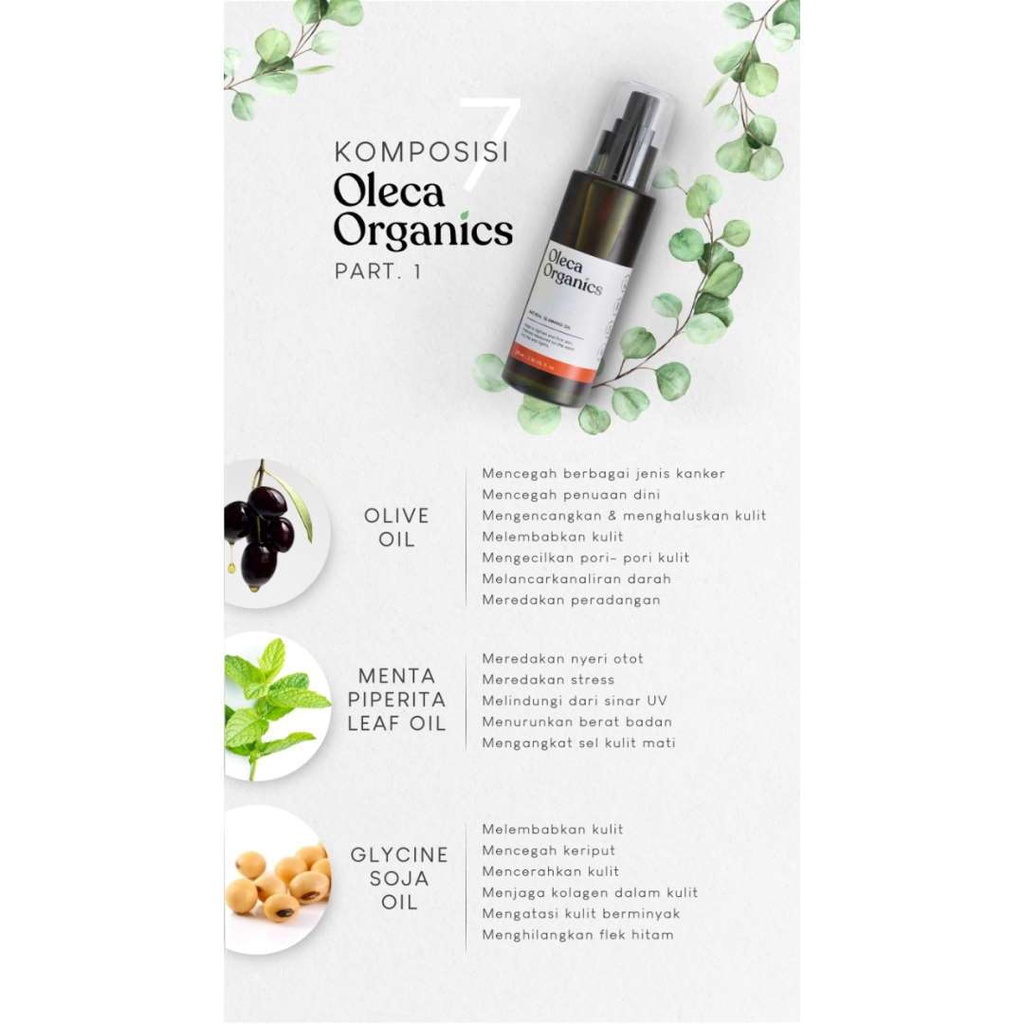 Oleca Organics 30ml Natural Slimming Oil - Minyak Pijat Pelangsing