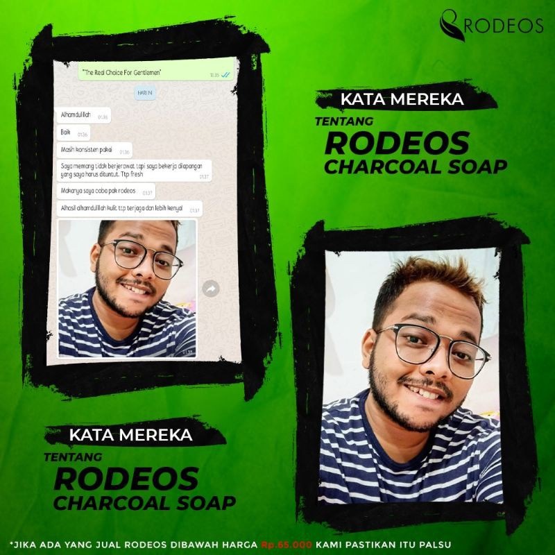 Rodeos Skincare Sabun Muka Pria Rodeos Sabun Wajah Pria Pemutih Penghilang Bekas Jerawat Wajah Pria SM0