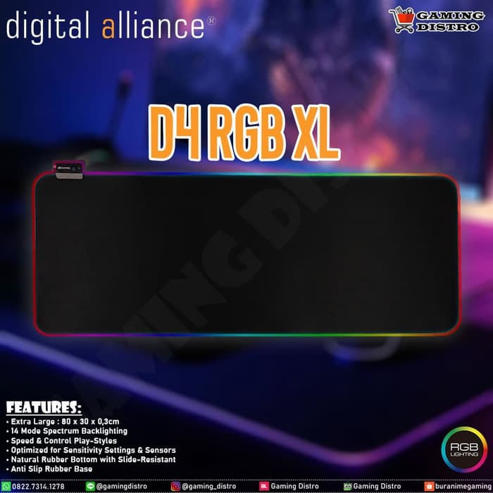 Mousepad Digital Alliance D4 RGB Large - Digital Alliance D4RGB Large