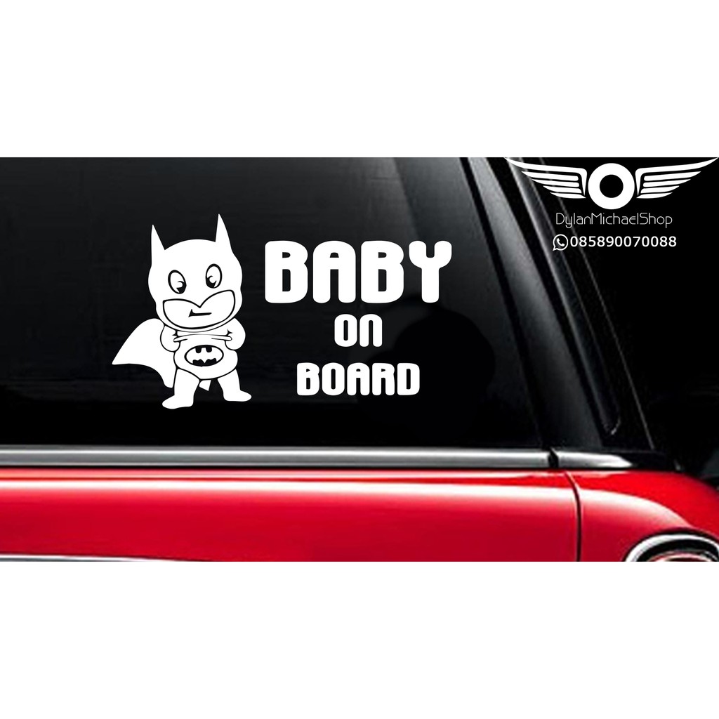 Aksesoris Stiker Mobil Baby On Board Lucu Body Kaca Car Decal
