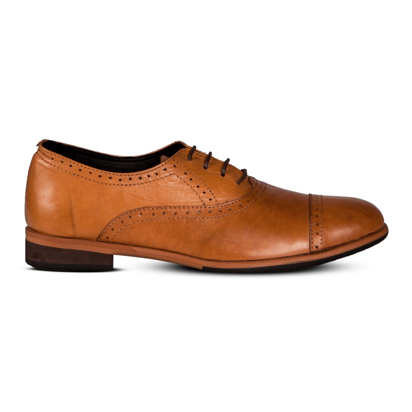 GILLY BROGUES TAN WOMEN SHOES - NAPPA MILANO