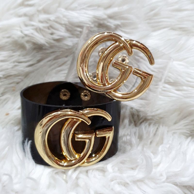 Gelang Brandad Band Motif Gc Gelang Jelly Fashion Import Premium Quality Tidak Karatan Gelang kulit Branded Band G0105