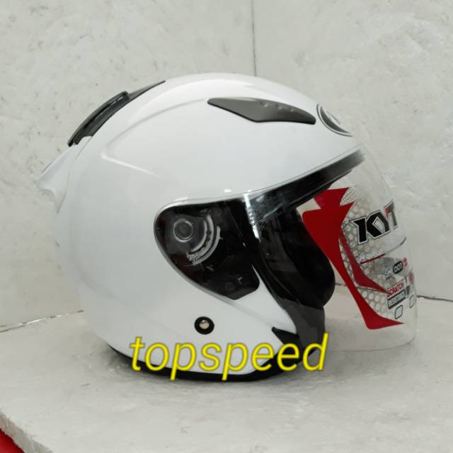 KYT Galaxy slide putih 2 visor