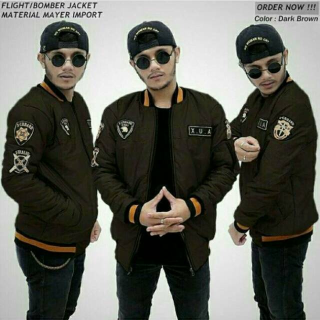 jaket bomber bordir | bomber pria | bomber XUA | jaket bomber hoodie