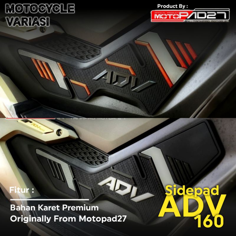 Stiker Body Samping ADV 160 Karet Cover Sidepad ADV 160 Rubber Premium