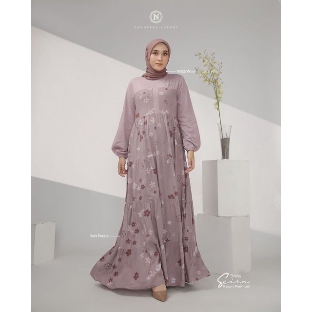 SIERA dress bahan rayon premium ORI nadheera LUXURY