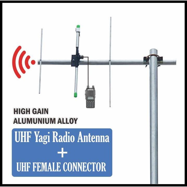 Antena Yagi High Gain Pengarah Jarak Jauh Baufeng Icom Alinco Ht Rig