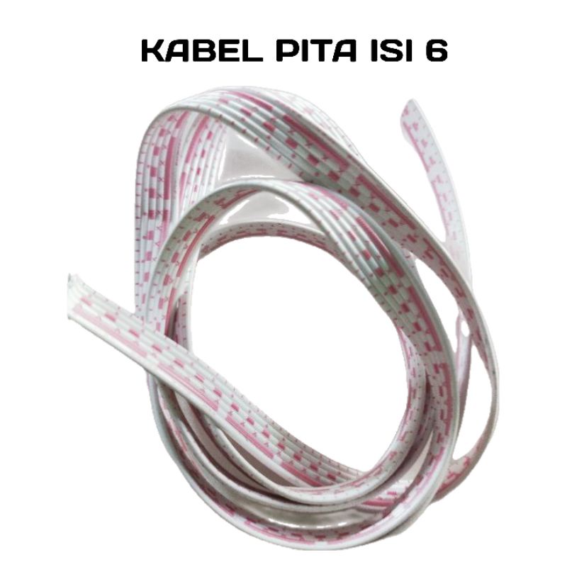 Kabel pita isi 6 kabel pelangi isi 6 pin 6 wire mudah disorder harga permeter