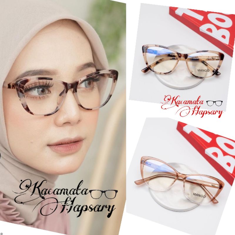 FRAME KACAMATA WANITA CAT EYE RIKU 7003 GRATIS LENSA ANTI RADIASI | KACAMATA PHOTOCROMIC / ANTI UV