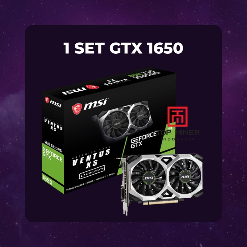 PAKET MINING RIG GTX 1650 / RTX 2060 / 1660 SUPER / RTX 3060 / RTX 3060 TI / RTX 3080 TI TERMURAH SE