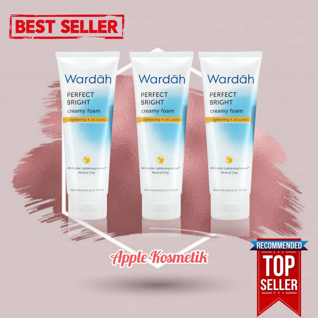 WARDAH PERFECT BRIGHT Creamy Foam Brightening + Oil Control 50ML - Apple_Kosmetik