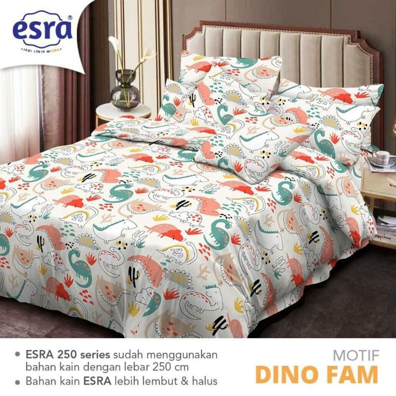 KAIN BAHAN SPREI METERAN KATUN ESRA MOTIF DINO FAM
