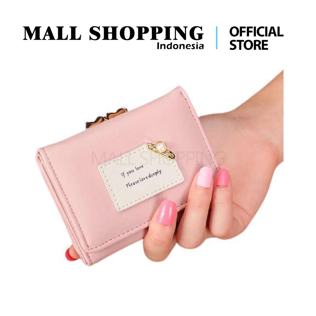 (COD) Dompet Lipat Wanita Dompet Koin Kualitas Kulit Import MALL SHOPPING