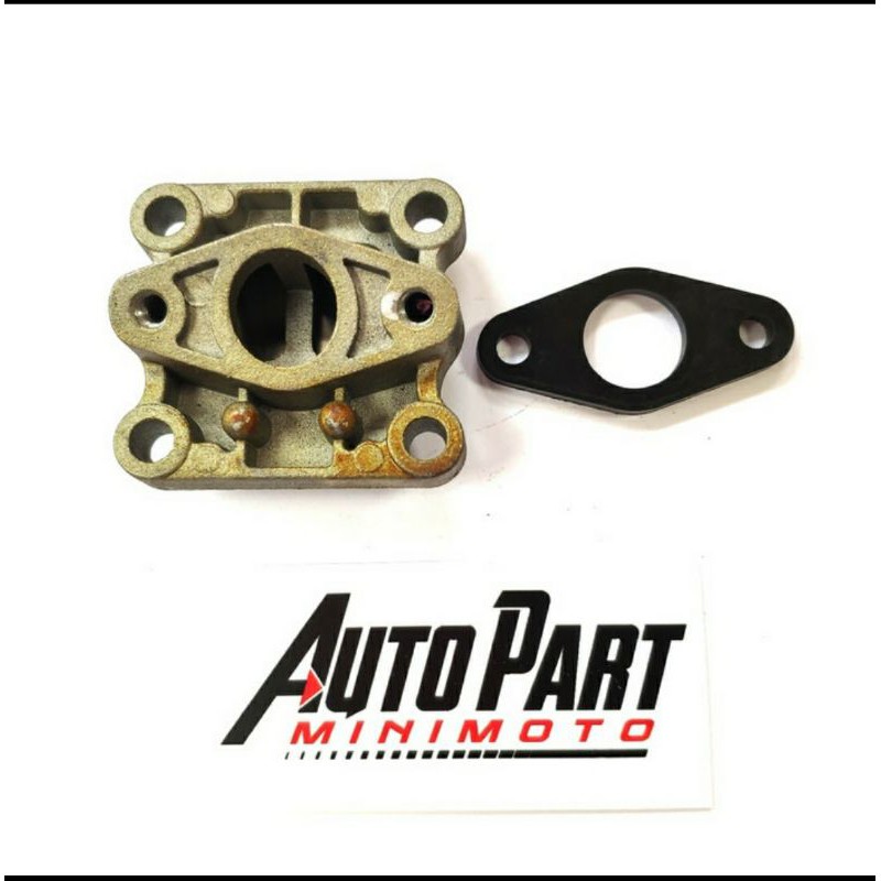 Intake dan Valve Membran Allumunium + Ebonit Mini GP Mini Trail Mini ATV 50cc