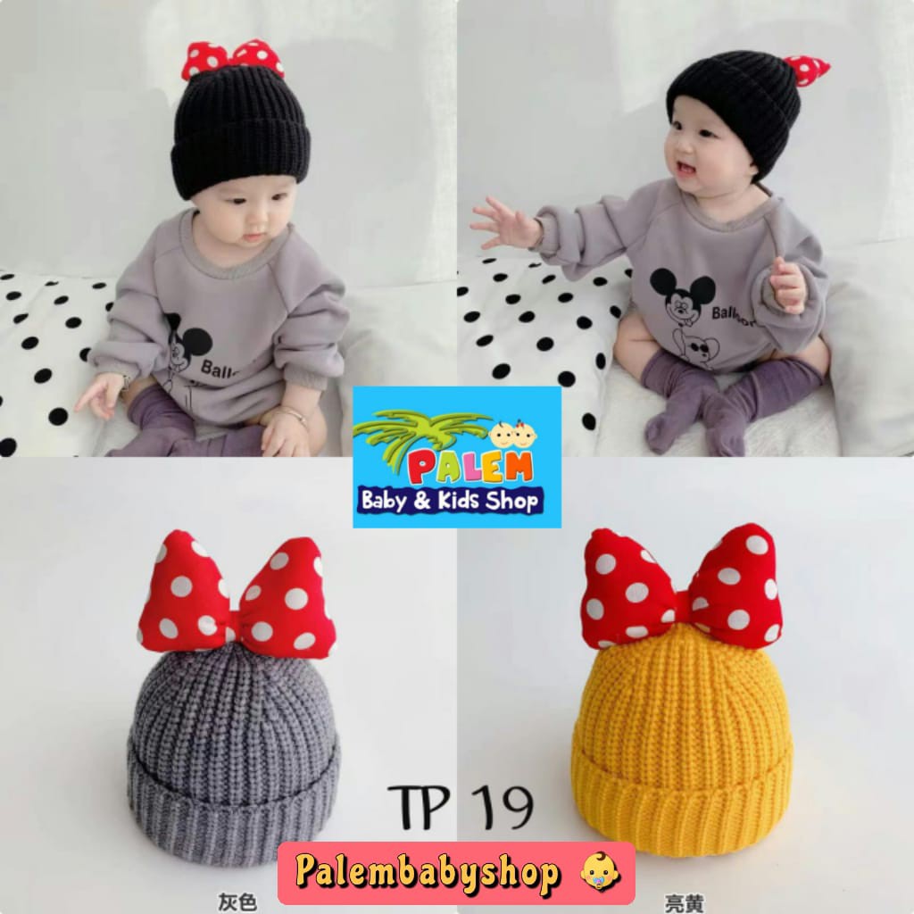 topi kupluk rajut bayi carterlove untuk laki-laki/perempuan kupluk mickey mini tp19