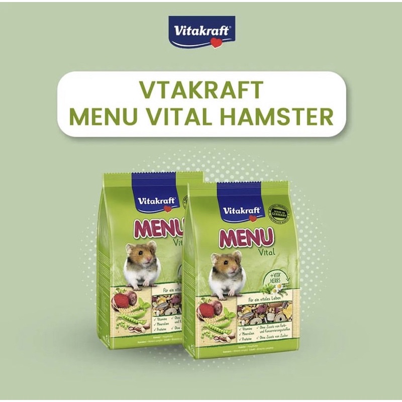 Vitakraft menu vital hamster 1kg | makanan hamster