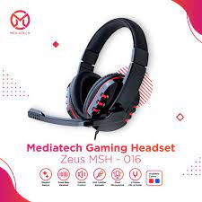 Mediatech Headphone Gaming Zeus MSH 016 + Microphone Pakai Kabel ( 56019 ) - Headphone Gaming