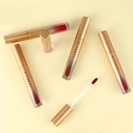 DB LAMEILA Lip Glaze Lipstik Pelembab Tahan Lama Lip Gloss Pewarna Bibir Cair Pelembab.