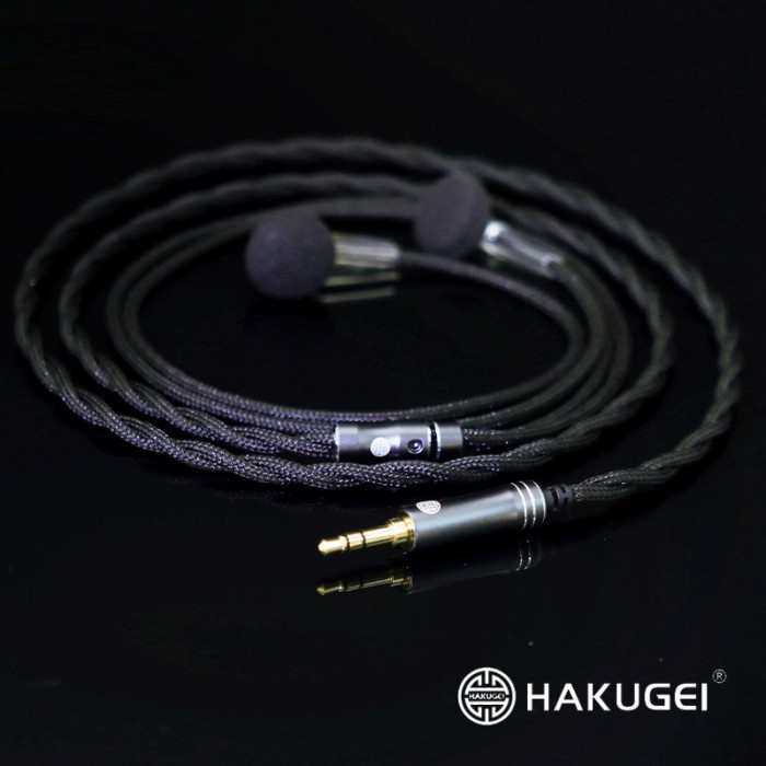 Hakugei Classic MX500 HiFi Earbuds Bass 50 Cores Silver Plated