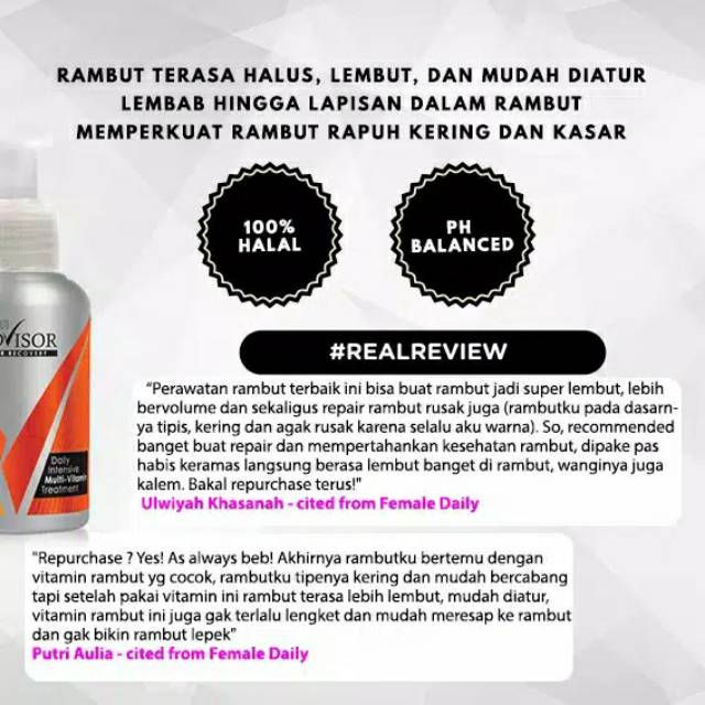 MAKARIZO Advisor Hair Recovery VITAMAX PUMP 50ML Hair Serum / Vitamin Rambut / Minyak Rambut