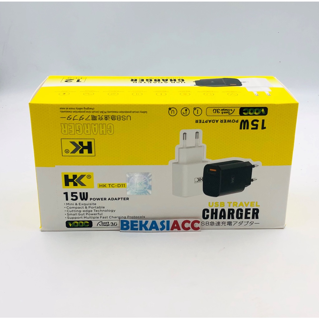 ADAPTER CHARGE HK / KEPALA CHARGER 1 OUTPUT HK TC-D11