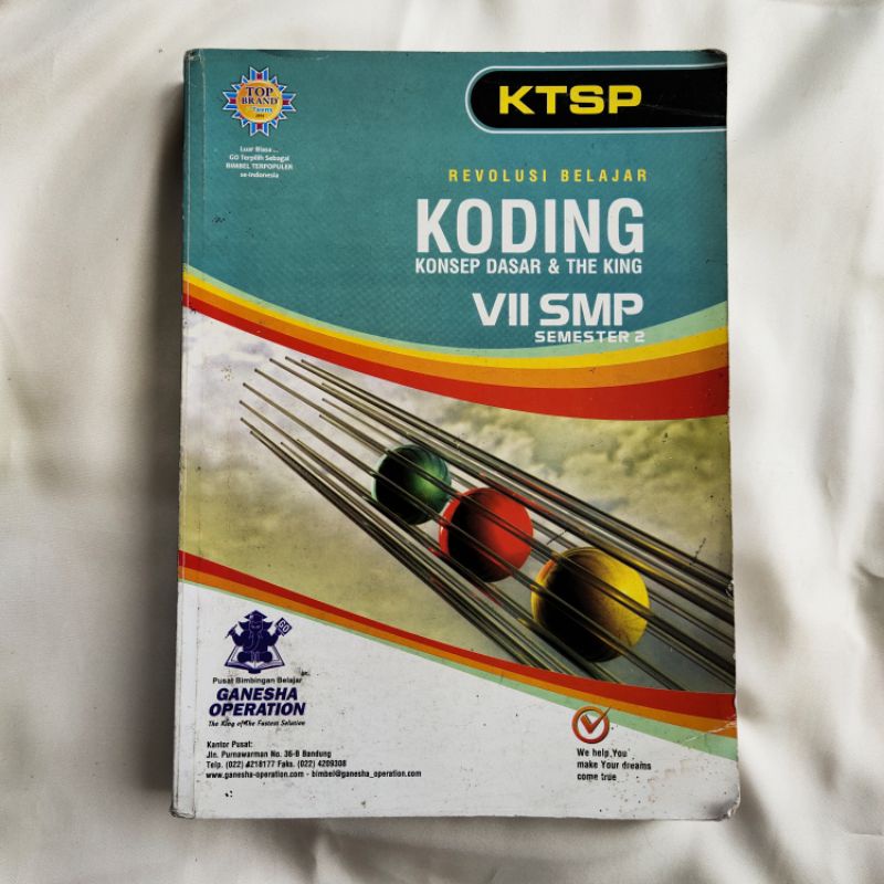 Buku Koding 7 SMP semester 2 bimbel Ganesha Operation (go)