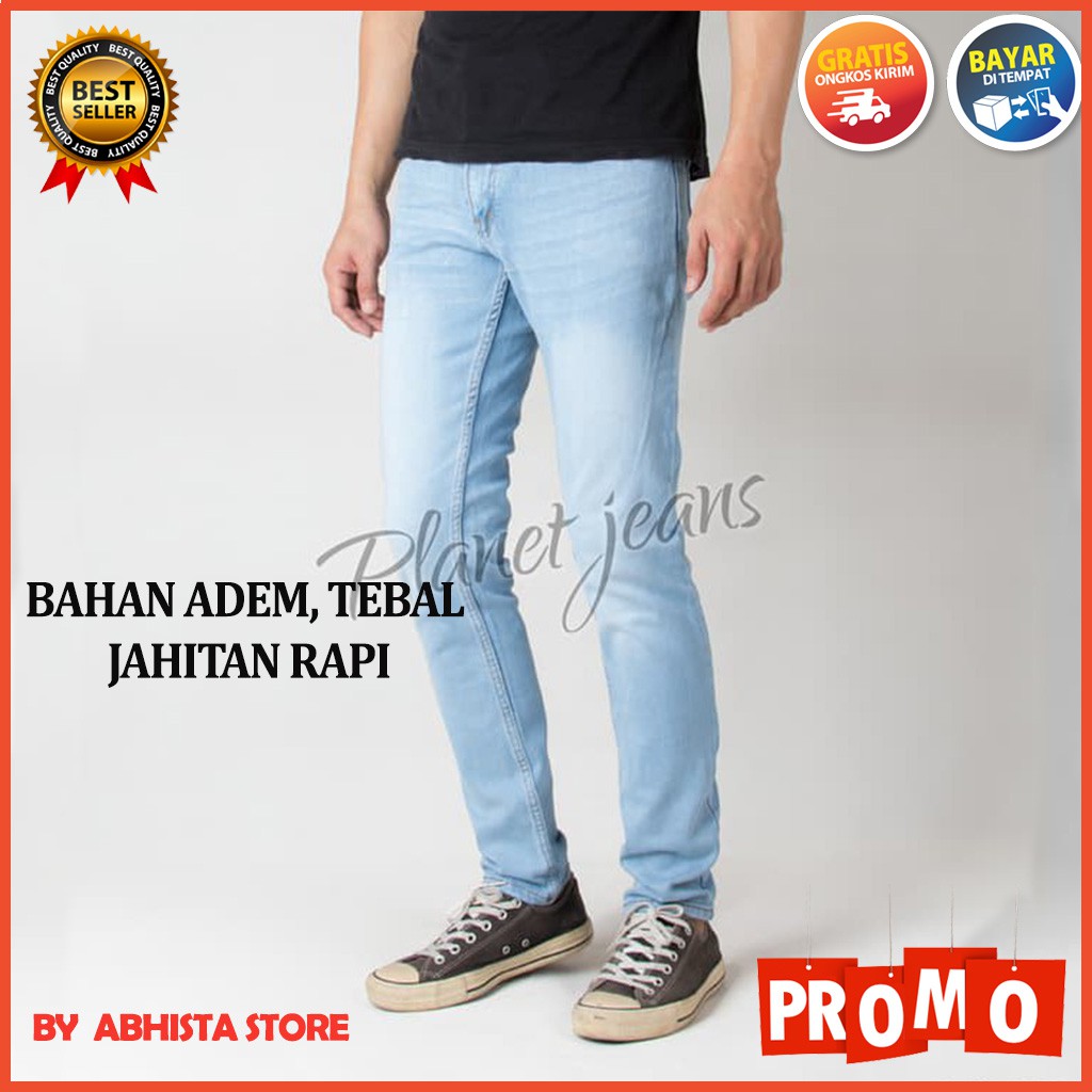 Celana Jeans Pria Pensil Bahan Bagus Denim Slimfit Strech Cowok Y2L6 bisa C skinny panjang vintage