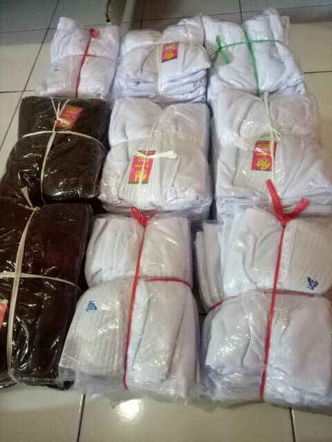 SALE Kerudung / jilbab sekolah  / SMP / SMA / jilbab putih / jilbab coklat pramuka / rabbani KW