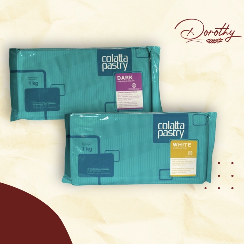 

COLATTA PASTRY DARK / WHITE CHOCOLATE COMPOUND 1 KG