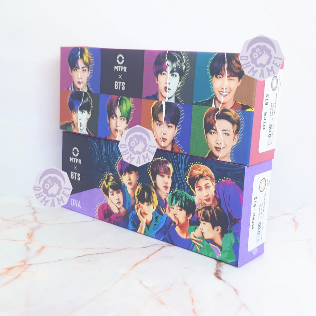 MTPR X BTS READY STOCK CONTACT LENS 1 DAY DESTINY BROWN MYSELF GRAY PHOTOCARD/PC SUGA YOONGI