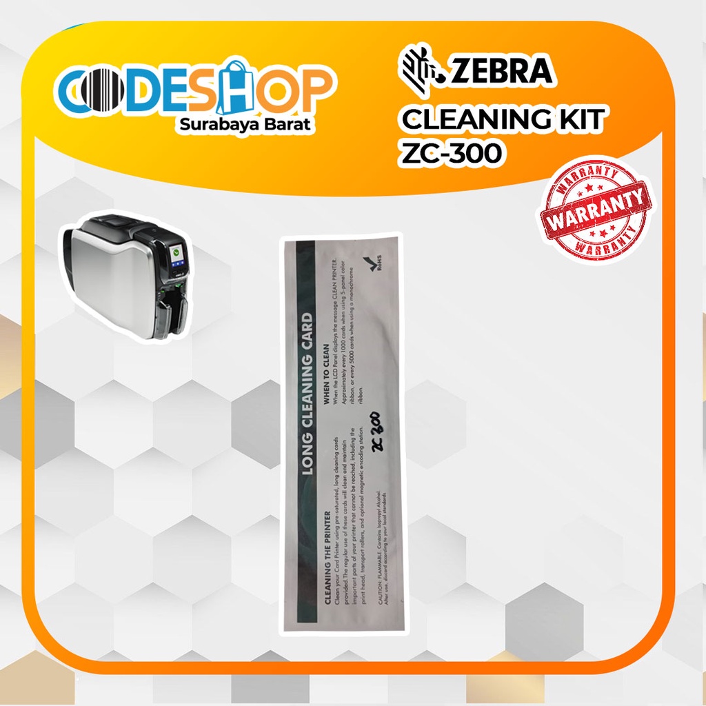 Cleaning Kit Id Card Zebra ZC 100 ZC 300