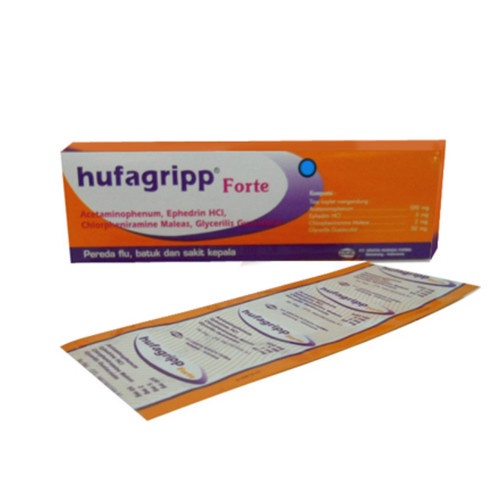 HUFAGRIPP FORTE Strip - Obat Demam Batuk Pilek Flu 10 Tablet Hufagrip Hufa Grip