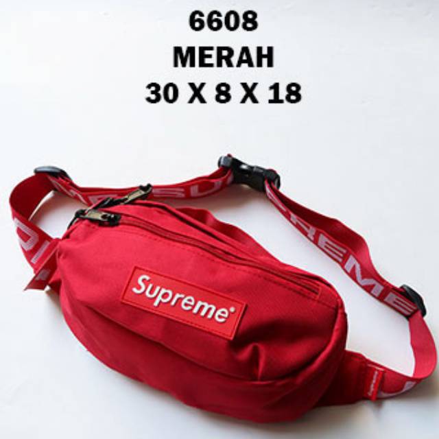 Tas Pinggang Supreme 6608 Merah