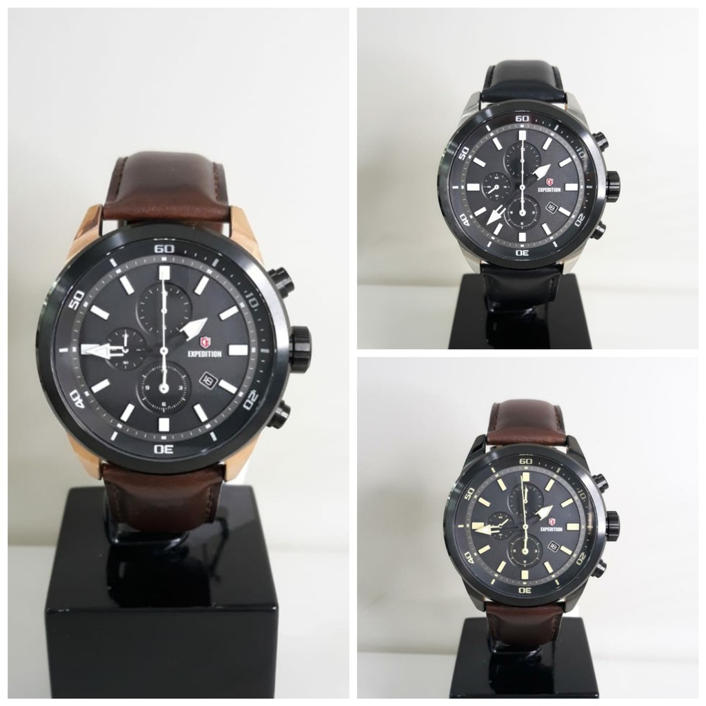 JAM TANGAN PRIA EXPEDITION 6776 E6776 E 6776 LEATHER STRAP ORIGINAL GARANSI 1 TAHUN