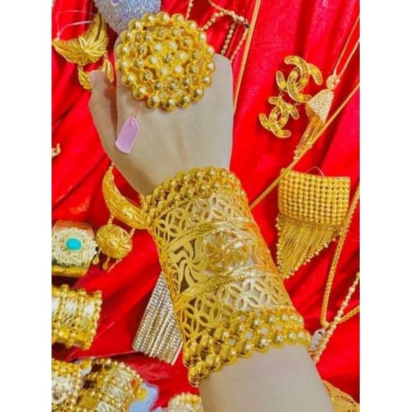 gelang cincin dubai lapis emas panjang